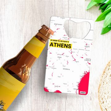 ATHENS-MAP BOTTLE OPENER