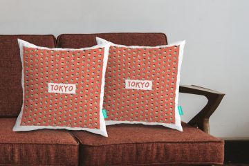 LOVE OF FOOD-TOKYO CUSHION COVERS - PACK OF 2