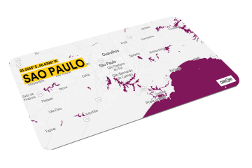 SAO PAULO-MAP DESK MAT
