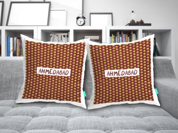 LOVE OF FOOD-AHMEDABAD CUSHION COVERS - PACK OF 2