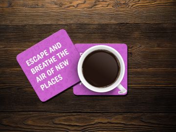 ESCAPE AND BREATHE THE AIR COASTERS - PACK OF 4