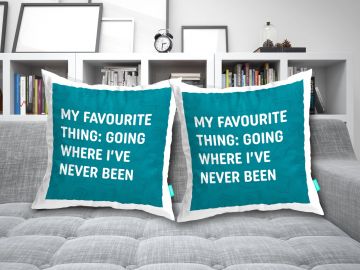 GOING WHERE I'VE NEVER BEEN CUSHION COVERS - PACK OF 2
