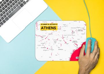 ATHENS-MAP MOUSE PAD