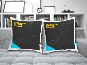 ROME-MAP CUSHION COVERS - PACK OF 2
