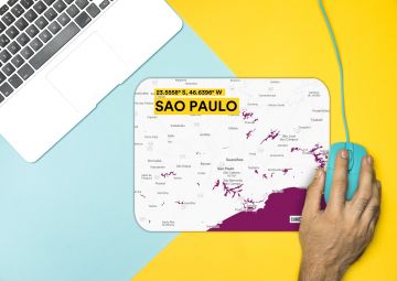 SAO PAULO-MAP MOUSE PAD