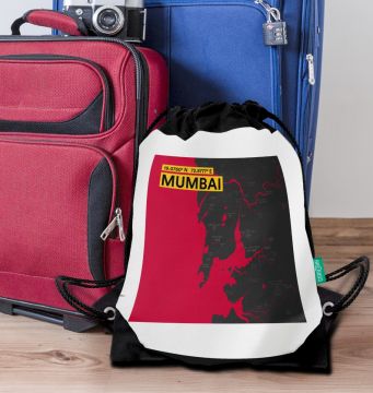 MUMBAI-MAP DRAWSTRING BAG