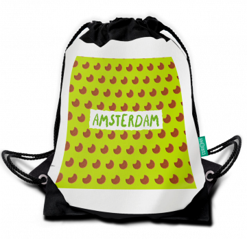 LOVE OF FOOD-AMSTERDAM DRAWSTRING BAG