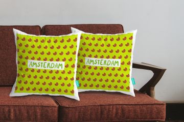 LOVE OF FOOD-AMSTERDAM CUSHION COVERS - PACK OF 2