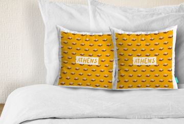 LOVE OF FOOD-ATHENS CUSHION COVERS - PACK OF 2
