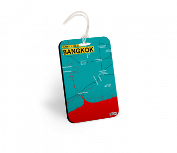 BANGKOK-MAP BAGGAGE TAGS - PACK OF 2