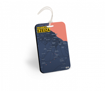 EZEIZA-MAP BAGGAGE TAGS - PACK OF 2