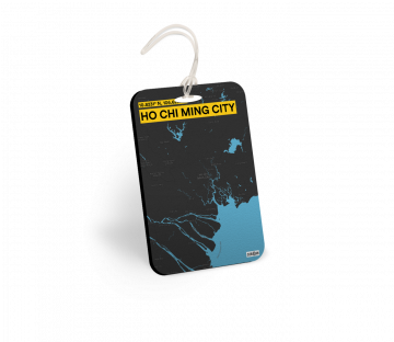 HO CHI MINH-MAP BAGGAGE TAGS - PACK OF 2