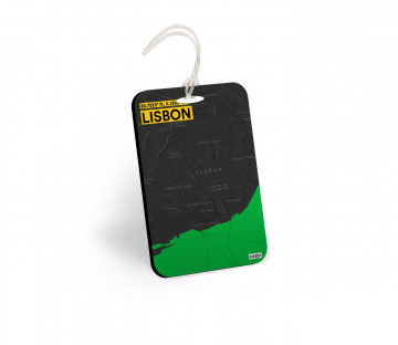 LISBON-MAP BAGGAGE TAGS - PACK OF 2