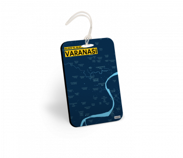 VARANASI-MAP BAGGAGE TAGS - PACK OF 2