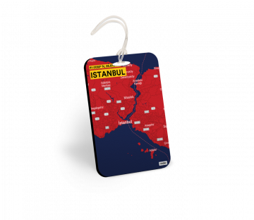 ISTANBUL-MAP BAGGAGE TAGS - PACK OF 2