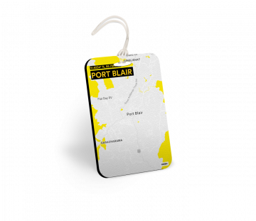 PORT BLAIR-MAP BAGGAGE TAGS - PACK OF 2