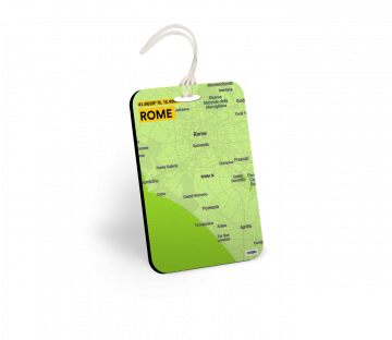 ROME-MAP BAGGAGE TAGS - PACK OF 2