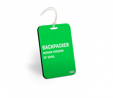 BACKPACKER BAGGAGE TAGS - PACK OF 2