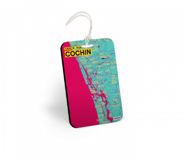 COCHIN-MAP BAGGAGE TAGS - PACK OF 2