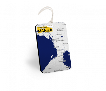 MANILA-MAP BAGGAGE TAGS - PACK OF 2