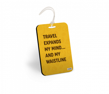 MY MIND AND MY WAISTLINE BAGGAGE TAGS - PACK OF 2