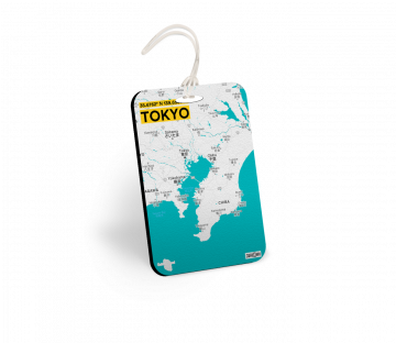 TOKYO-MAP BAGGAGE TAGS - PACK OF 2