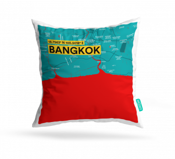 BANGKOK-MAP CUSHION COVERS - PACK OF 2