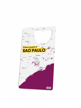 SAO PAULO-MAP BOTTLE OPENER