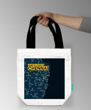 CHENNAI-MAP TOTE BAG