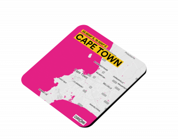 CAPE TOWN-MAP COASTERS - PACK OF 4