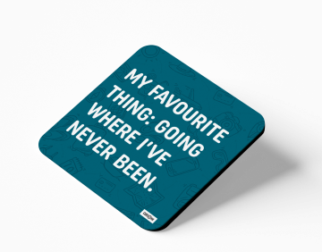 GOING WHERE I'VE NEVER BEEN COASTERS - PACK OF 4