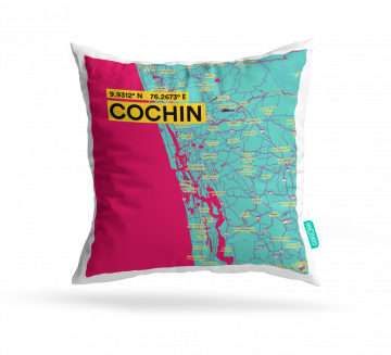 COCHIN-MAP CUSHION COVERS - PACK OF 2