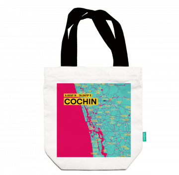 COCHIN-MAP TOTE BAG