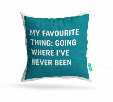 GOING WHERE I'VE NEVER BEEN CUSHION COVERS - PACK OF 2