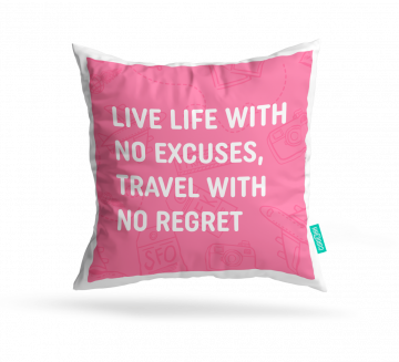 TRAVEL WITH NO REGRET CUSHION COVERS - PACK OF 2