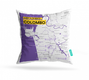 COLOMBO-MAP CUSHION COVERS - PACK OF 2