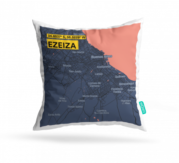 EZEIZA-MAP CUSHION COVERS - PACK OF 2