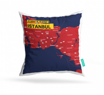 ISTANBUL-MAP CUSHION COVERS - PACK OF 2