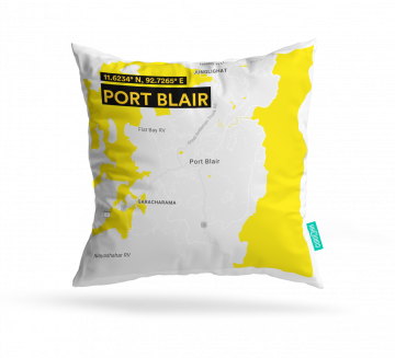 PORT BLAIR-MAP CUSHION COVERS - PACK OF 2