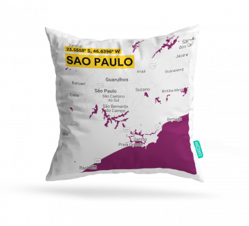 SAO PAULO-MAP CUSHION COVERS - PACK OF 2