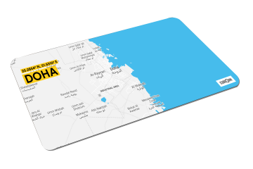 DOHA-MAP DESK MAT