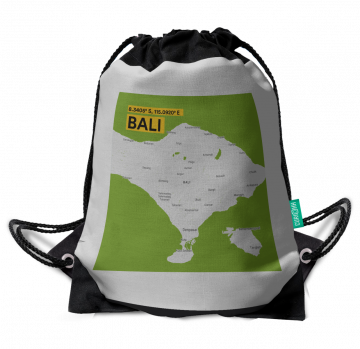 BALI-MAP DRAWSTRING BAG
