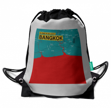 BANGKOK-MAP DRAWSTRING BAG