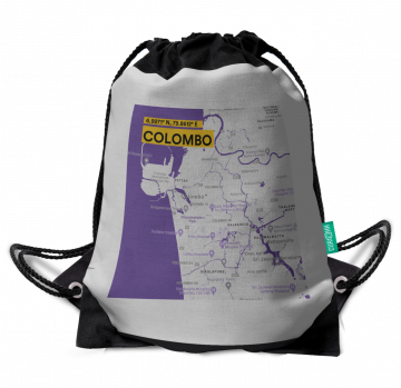 COLOMBO-MAP DRAWSTRING BAG