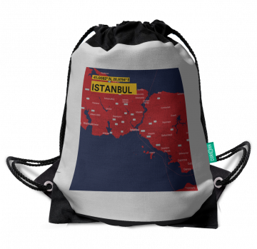 ISTANBUL-MAP DRAWSTRING BAG