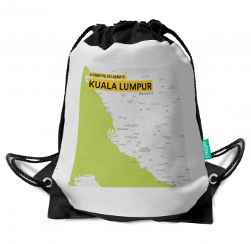 KUALA LUMPUR-MAP DRAWSTRING BAG