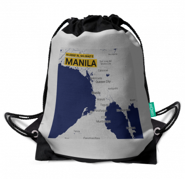 MANILA-MAP DRAWSTRING BAG
