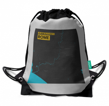 ROME-MAP DRAWSTRING BAG
