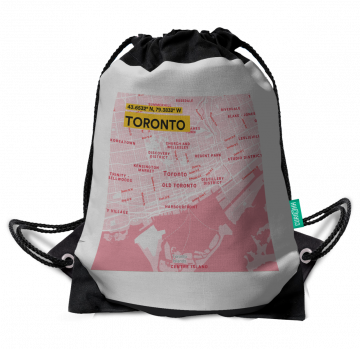 TORONTO-MAP DRAWSTRING BAG