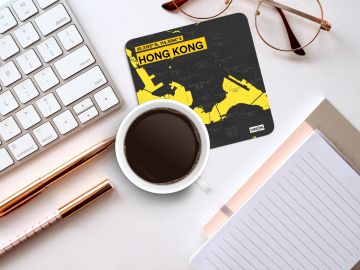 HONG KONG-MAP COASTERS - PACK OF 4